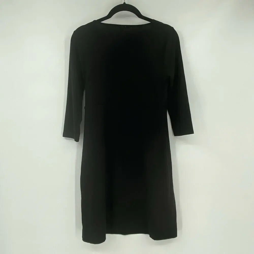 J Crew Women's Black Jersey Cowl Neckline Sheath Dress Size XS NEW